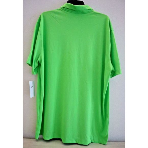 Nike 637167-313 Men's Sz XL Lime Green DRI-FIT Collared Polo Golf Shirt - Picture 2 of 8